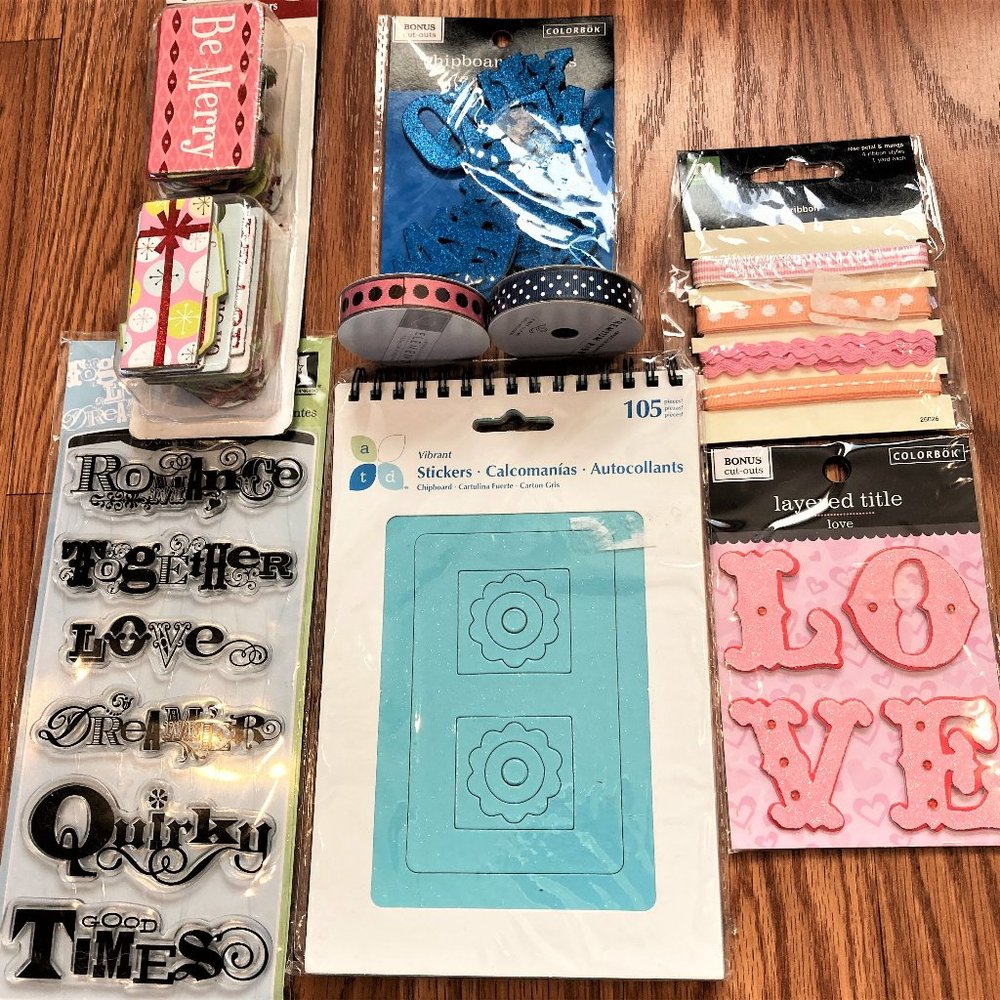 NWT Scrapbooking grab bags 8 items in each bag. See examples Discount Shipping